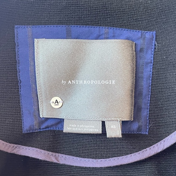 Anthropologie Delicate Ribbed Texture with Zippers on Long Sleeves Blazer XS - Picture 3 of 16